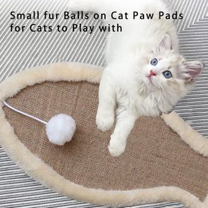Kattenkrabmat, duurzame sisalmat, krabmat, kattenmuur, natuurlijk sisal-tapijt, horizontale krabplank voor katten