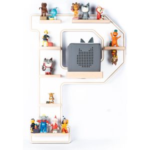 BOARTI Houten letter P Kinderplank Toniebox Figuren Wandplank Tonies Muziekdoos Houten letter P Kinderplank Toniebox Figuren Wandplank Tonies Muziekdoos