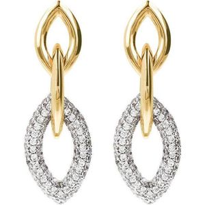 Shiny Marquise Link earrings WSBZ01087YWY