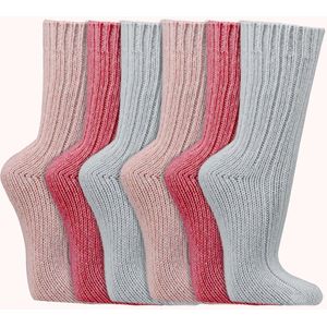 Dames sokken | Noorse sokken | Krimpvrij | Maat: 35-38 / 39-42 | 6 paar
