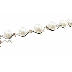 Haarband-Zig zag synthetische parel strass diadeem-kinderen - Charme Bijoux