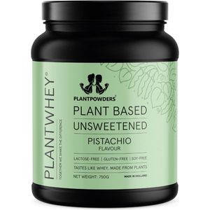 Plantpowders - Plantwhey® Ongezoet - S'Werelds Eerste Plantaardige Eiwitshake Zonder Zandsmaak! - Lactosevrij - Proteïne Poeder - Eiwitpoeder - Vegan Proteïne Shake - Pistache - 750 gram (30 shakes)