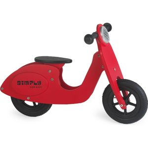 Houten scooter loopfiets rood Simply for Kids