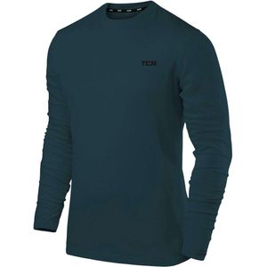 TCA Element Mens Workout Gym Clothing Long Sleeve Running Top for Men - Atlantic Deep, XXL