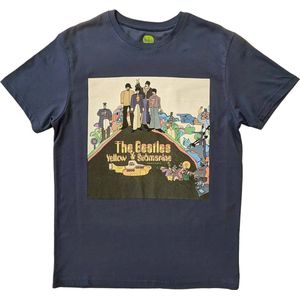 The Beatles - Yellow Submarine Album Cover Heren T-shirt - M - Blauw