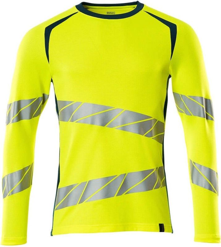 Mascot T-Shirt, Langarm Accelerate Safe 19081-771 Hi-vis Gelb/Dunkelpetroleum-XXL