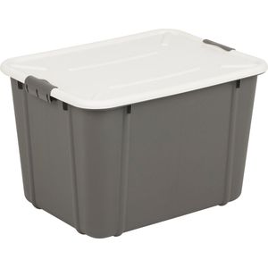 BranQ Velur - Opslagcontainer met deksel 30L - Opberger - donkergrijs