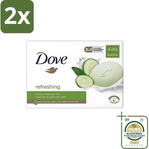 Dove - Zeep - Go Fresh Touch - Komkommer & Groene Thee - Verfrissend - 4 x 90 gram - Voordeelverpakking - 2 stuks - Dove Zeep - Go Fresh Touch