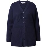 MIAMODA MIAMODA - Dames - Vest A-lijn schootje lange mouwen - Donkerblauw - Maat 42+