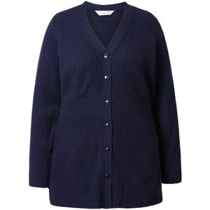 MIAMODA MIAMODA - Dames - Vest A-lijn schootje lange mouwen - Donkerblauw - Maat 42+