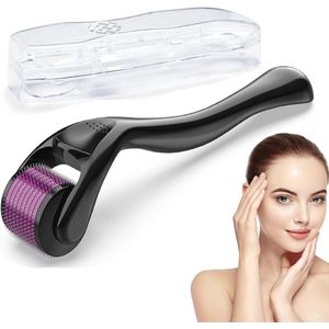 Derma Roller 0,75 mm voor Haargroei en Huidverzorging - 660 Micro-naalden Titanium voor Smooie Huid en Vermindering van Haaruitval