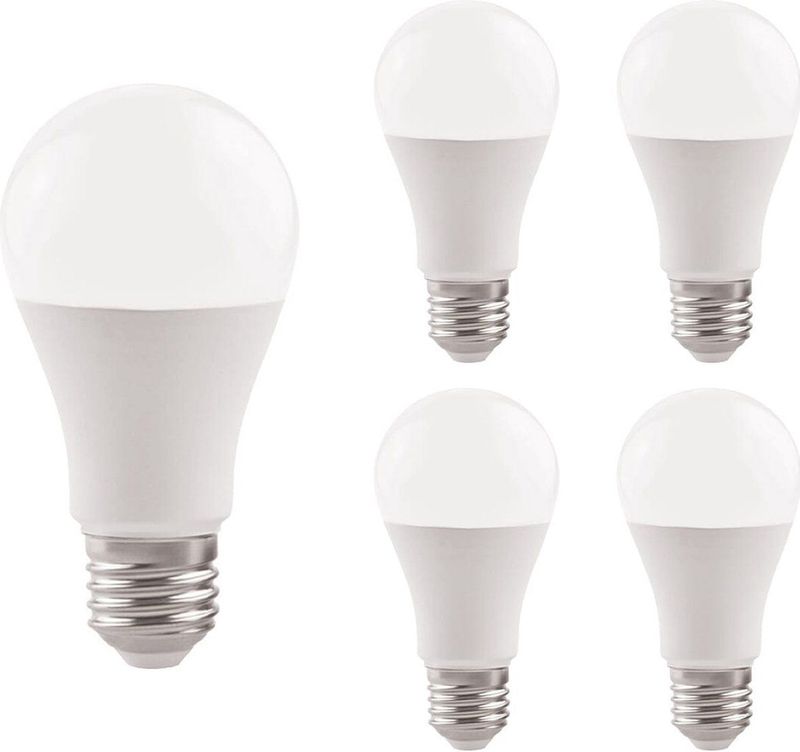 VITO LED Lamp A60 E27 - 15W (vervangt 135W) - 2160lm - 6400K - 220-240V - Energiezuinig met Hoge Lichtopbrengst - 5 stuks