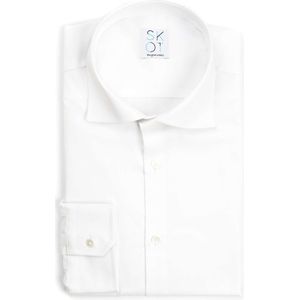 SKOT Fashion Duurzaam Overhemd Heren Serious White Oxford - Wit - Maat 45