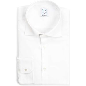SKOT Fashion Duurzaam Overhemd Heren Serious White Oxford - Wit - Maat 44