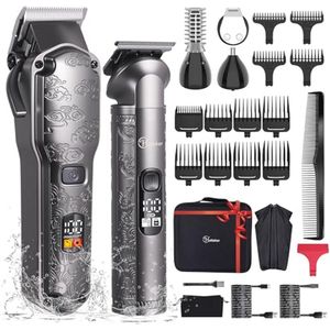 Professionele Baardtrimmer en Tondeuse voor Heren met T-Lemmet