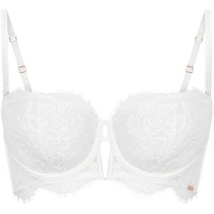 Hunkemöller Niet-Voorgevormde Longline Beugel bh Tiah Wit D80