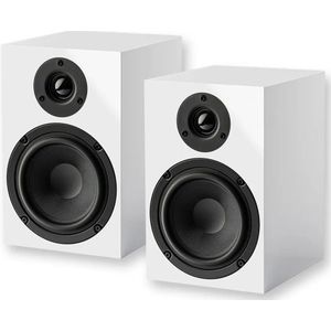 Pro-Ject Speaker Box 5E Boekenplank speakers - HiFi geluidskwaliteit – Compact ontwerp – Duurzaam MDF - Pianolak Wit