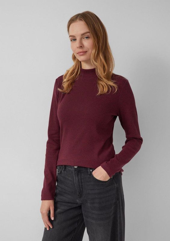 T-shirt - Lange Mouwen - Casual Look - Slanke Pasvorm - Katoenmix