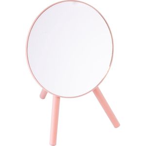 Make-up spiegel - Cosmetica spiegel - Scheerspiegel - Draagbare spiegel - Vergrotend - Inklapbaar - Roze