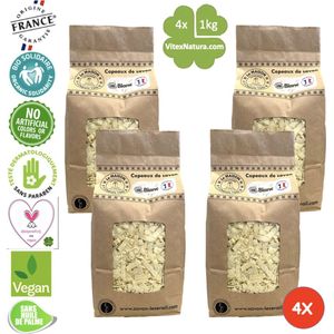 Marseille zeepvlokken naturel | 4x 1kg | Zonder parfum en kleur | Ecologisch en Milieuvriendelijk | Le Serail | Multifunctioneel | Puur natuur