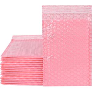 Roze Bubbeltjes Envelop - Roze Enveloppen - Bubbel Enveloppe - Gekleurde Enveloppen - Brievenbuspost Pakketjes - Hoge kwaliteit & Luxe Envelop - Pink Envelope - Bubbeltjes Plastic Enveloppen - 5 stuks - 11 x 15 cm - Verzendverpakking
