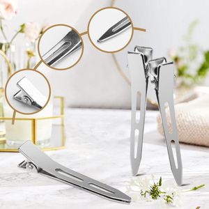 Candala 50 stuks haarklemmen, haarclips 5,5 cm, zilverkleurig, haarklemmen, kappersbenodigdheden, haarclips voor dames, kapper, om te stylen en te knippen