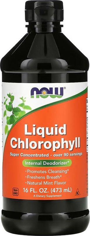 Now Foods - Chlorofylvloeistof - 473 ml - Supergeconcentreerd - Natuurlijke Muntsmaak