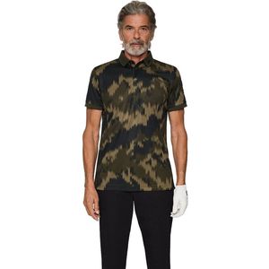 J.lindeberg Tour Tech Print Korte Mouw Poloshirt Groen M Man