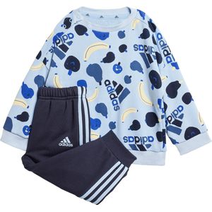 adidas Sportswear Essentials Allover Print Joggingpak Kids - Kinderen - Blauw- 62