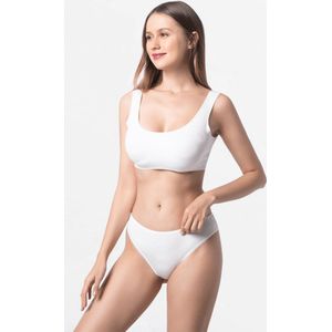 Brazilian dames string Micro Modal gepareld ivoor