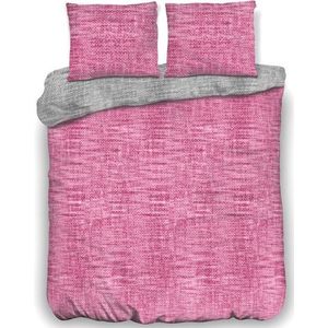 Inspirations Dekbedovertrek Washed Fiber Pink – Grey 240 x 200/220 cm