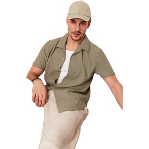 Trendyol Stone Regular Fit Zomeroverhemd Met Open Kraag Tmnss23Go00105