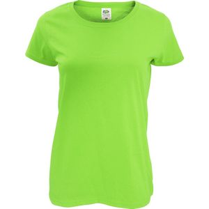 Fruit Of The Loom Dames/ Vrouwen Dames-Fit Original T-Shirt met Korte Mouwen (Lime)