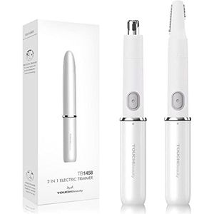 2-in-1 elektrische haartrimmer voor dames en heren - ideaal voor wenkbrauwen, neus- en oorhaar
