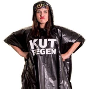 Regenponcho 'Kut Regen' - Onesize - Herbruikbaar - Regenjas met capuchon - Lichtgewicht - Regenkleding - Regenponcho's - Volwassenen - Fietsponcho - Regen poncho fiets - Regenponcho Festival