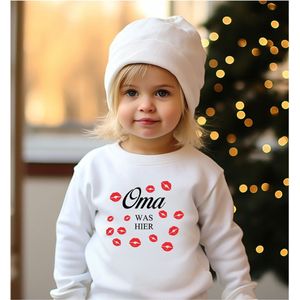 Sweater oma was hier wit mt. 62/68