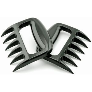 Vleestrekker - Pulled Pork Vork - Hoge Kwaliteit Vleespoten - Must Have voor BBQ Professionals - Perfect om te Snijden - Zwart - 1 Paar