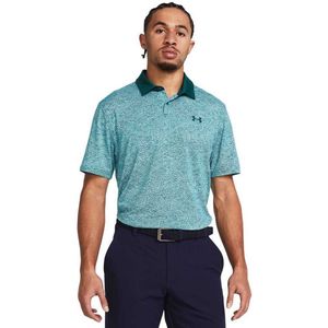 Under Armour Golf Tee To Green Printed Korte Mouw Poloshirt Blauw S Man