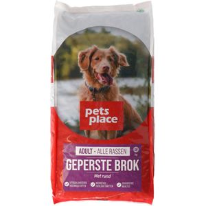 Pets Place Adult Geperste Brokken - Gevogelte&Vlees - Hondenvoer - 18 kg