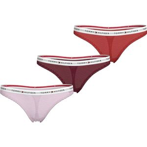 Tommy Hilfiger Mesh Tanga 3 Eenheden Roze XS Vrouw
