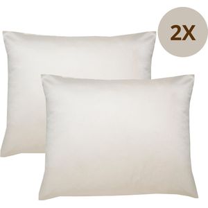 Ten Cate Katoensatijnen Kussenslopen (2 stuks) - 60x70 cm - Naturel