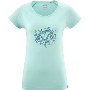 Millet Imja Wool Print T-shirt Met Korte Mouwen Blauw M Vrouw