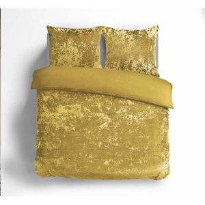 Velvet Couture Dekbedovertrek - 200x200/220 - Crushed Velvet - Goud