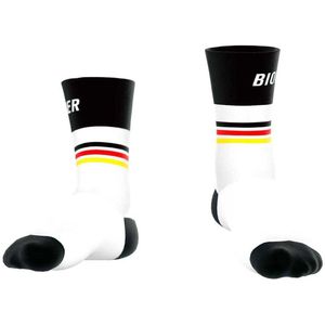BIORACER Fietssokken Official Team BDR - Unisex Wielrensokken voor Optimaal Comfort - Wit - Maat 43-46