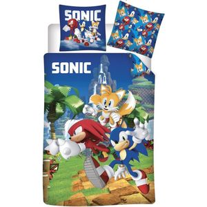 Sonic - Peuterdekbedovertrek - 100 x 135 cm - Polyester - Hedgehog