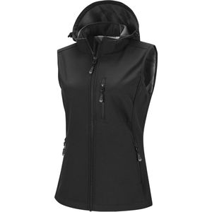 Dames Softshellvest met Afneembare Capuchon - Waterdicht en Winddicht Sportvest met 5 Zakken