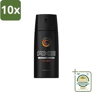 10 x Axe - Deodorant Bodyspray - Musk - 150 ml - Grootverpakking - Axe Deodorant - Deodorant Spray - Musk Geur - Lichaamsverzorging - Mannelijke Geur