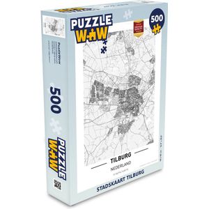 Puzzel Stadskaart Tilburg - Legpuzzel - Puzzel 500 stukjes - Plattegrond
