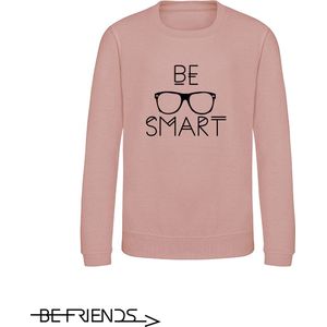 Be Friends Sweater - Be smart - Kinderen - Roos - Maat 1-2 jaar