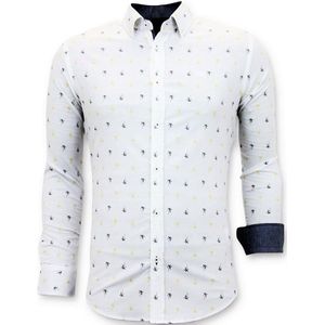 Heren Overhemden Italiaans - Slim Fit - 3047 - Wit